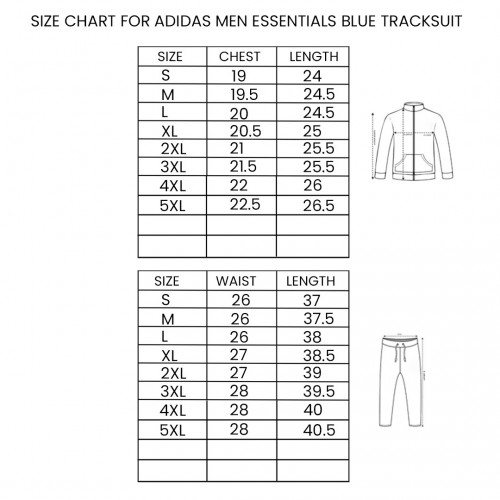 Adidas Men Essentials Blue Tracksuit
